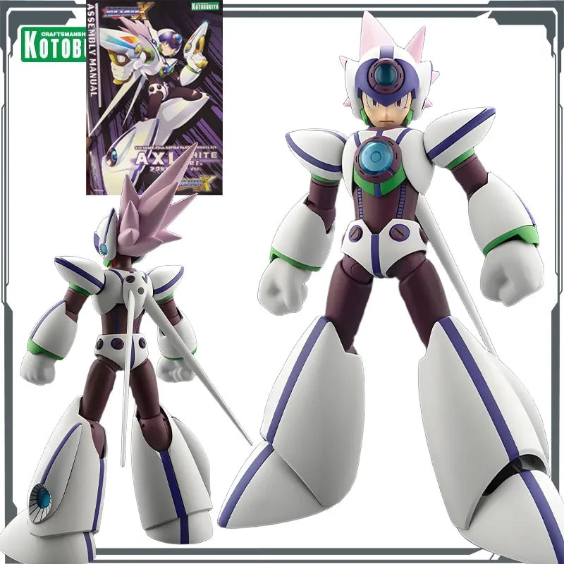 KOTOBUKIYA Original PLASTIC MODEL KIT MEGAMAN X AXL WHITE Ver. Anime Action Figure Assembly Model Toys  Model Gifts for Boys