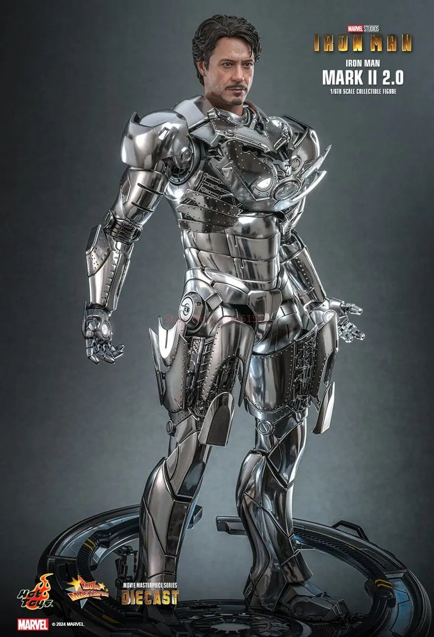 Genuine Hottoys Marvel Ht Figure 1/6 Mms733 Iron Man Mk2 2.0 Mark2 Die Cast Action Figurine Collection Model Customized Doll Toy
