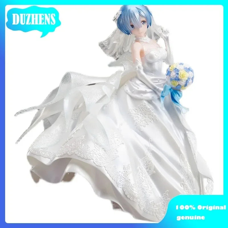 F:NEX Original:Anime Re:Zero REM white wedding style 23cm PVC Action Figure Anime Figure Model Toys Figure Collection Doll Gift