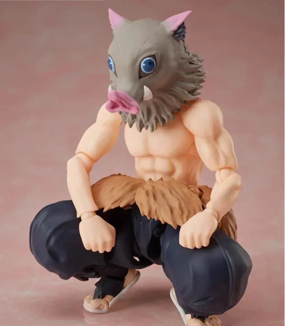 100% Original Aniplex BUZZmod Inosuke Hashibira Kimetsu No Yaiba Demon Slayer Action Figure Toy
