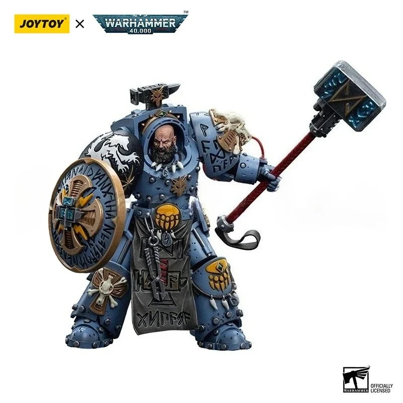 1/18 JOYTOY Action Figure 40K Space Wolves Arjac Rockfist Anime Model Toy