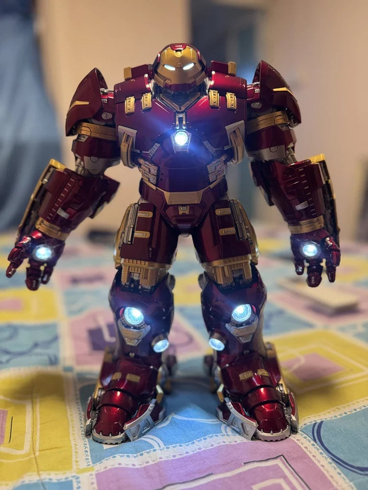 ZD Toys  Avengers Iron Man MK44 Hulkbuster Action Figure LED 1/10 36cm Tony Stark  Anniversary Memorial Model Collections Gift