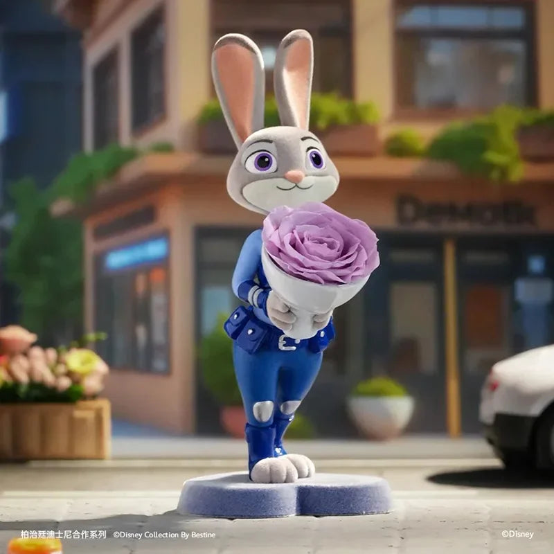 New Original Zootopia Flower Series Blind Box Trend Play Merchandise Judy Hopps Model Nick Wilde Figures Mystery Box Gift Toy
