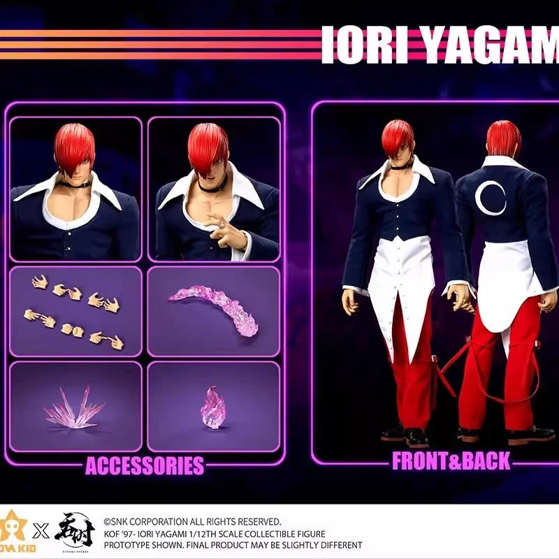 In Stock Tunshi Studio Ts-Xxz-008 1/12 Shf The King Of Fighters'97 Iori Yagami Anime Action Figures Pvc Collectible Model Gifts