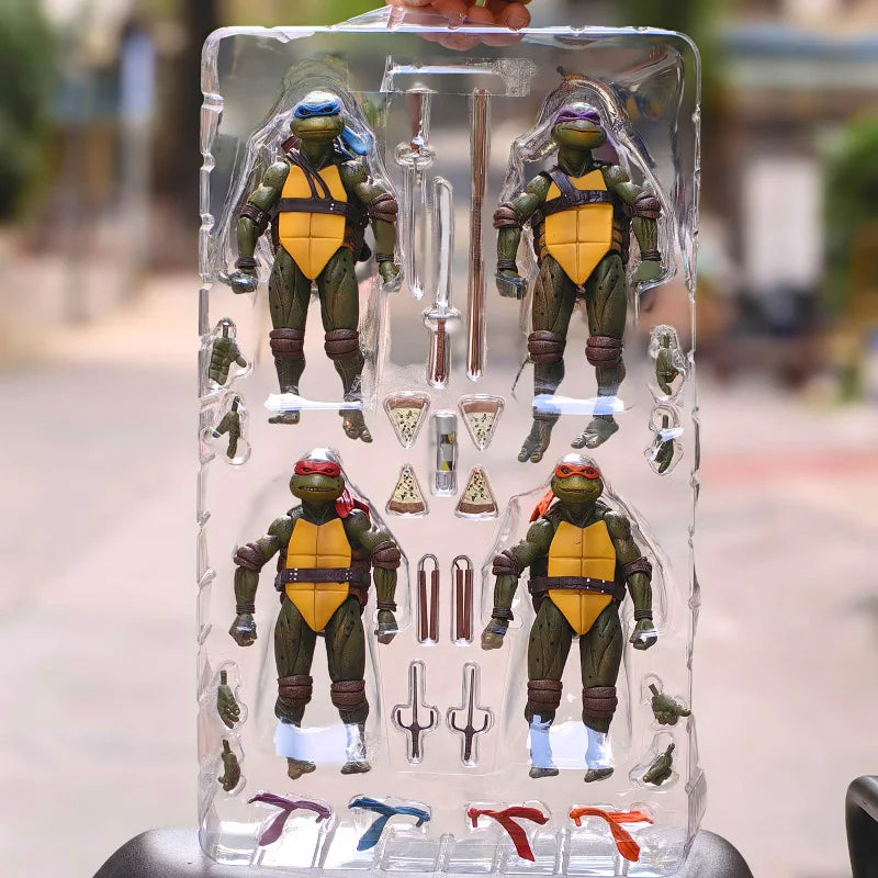 NECA 4Pcs/Set Teenage Mutant Ninja Turtles Leonardo ‌Raphael  Action Figure Film Edition Movies Model Anime Kids For Toy Doll
