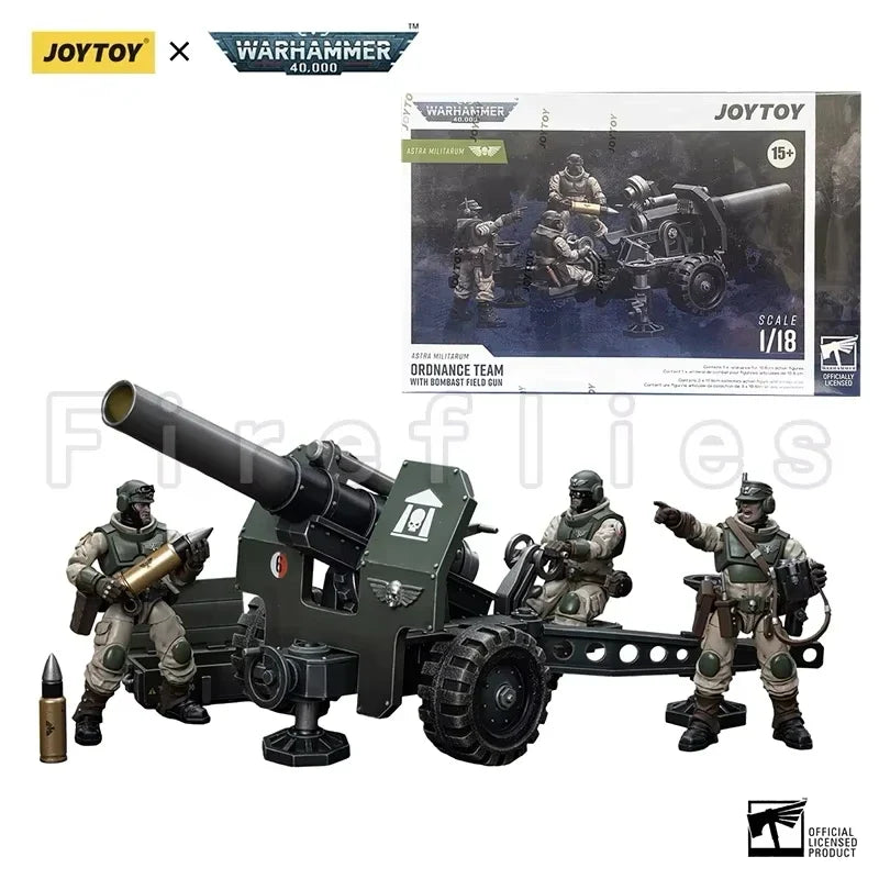 1/18 JOYTOY Action Figure 40K Astra Militarum Bombast Field Gun Malleus Rocket Launcher Anime Model Toy