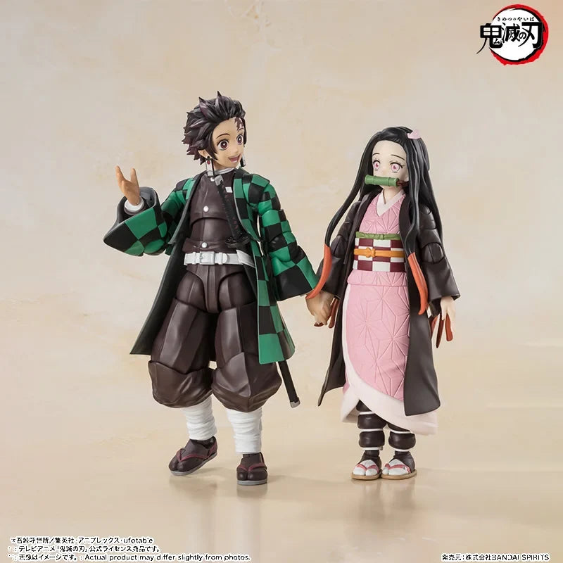 Bandai Original Genuine Figure Demon Slayer Model Kit SHF Kamado Tanjirou Collection Action Figure Model Children's Toys Gifts