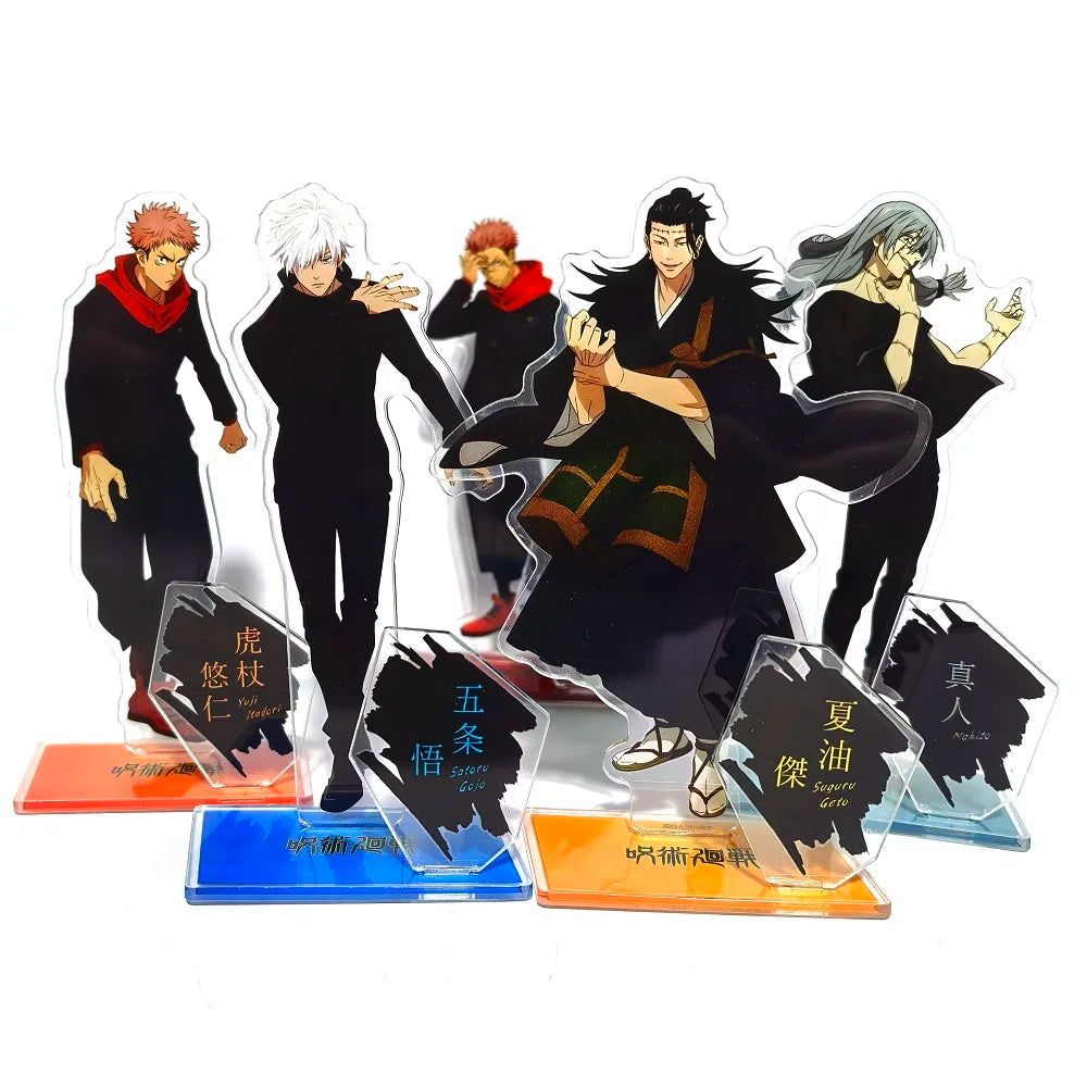 Anime Jujutsu Kaisen Gojo Satoru Geto Suguru Megumi Yuji Nobara Ieiri Shoko Acrylic Stand Doll Game Figure Model Plate Cosplay