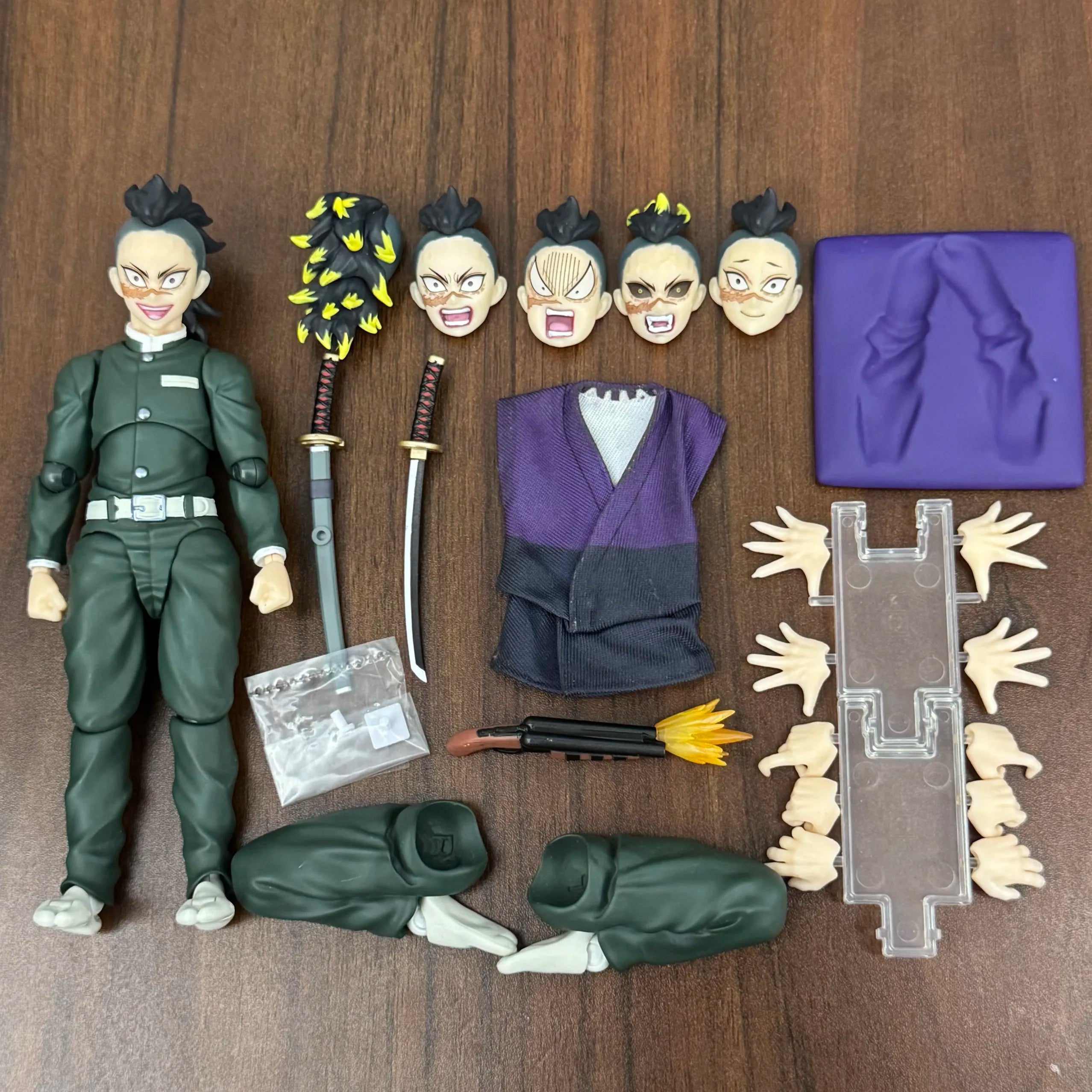 Auf Lager: Aniplex Buzzmod Demon Slayer Shinazugawa Genya bewegliche Actionfigur