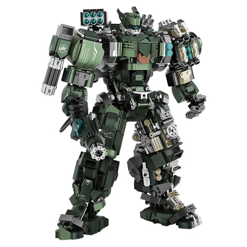 1403 Teile Großes Mecha-Krieger Bausteine Set Kampfroboter Actionfigur Modellbausätze Erwachsene Teenager Montierte Spielzeuge Geschenke Für Jungen