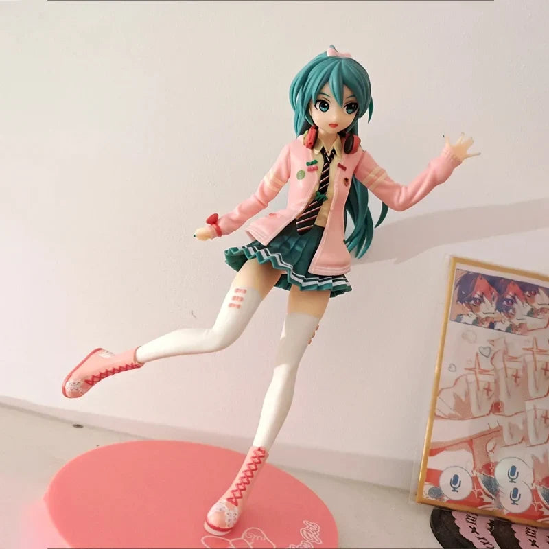 Original Sega SPM Hatsune Miku DIVA Anime Figure Arcade Future Tone Action Figure Ribbon Girl Ver  Pvc Model Ornament Toy