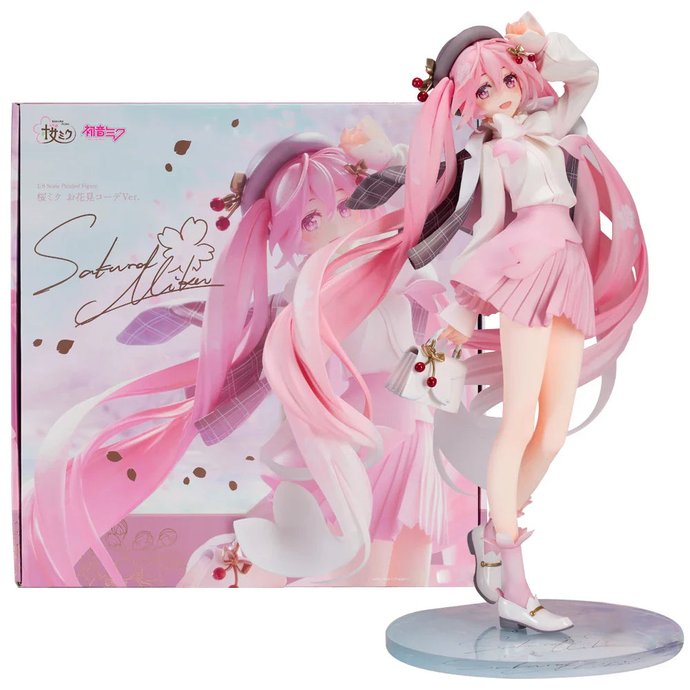 20CM Anime Hatsune Miku 1/6 Sakura Figur Hanami Outfit Ver. Stehendes Modell Spielzeug Puppensammlung Geschenk Actionfigur PVC