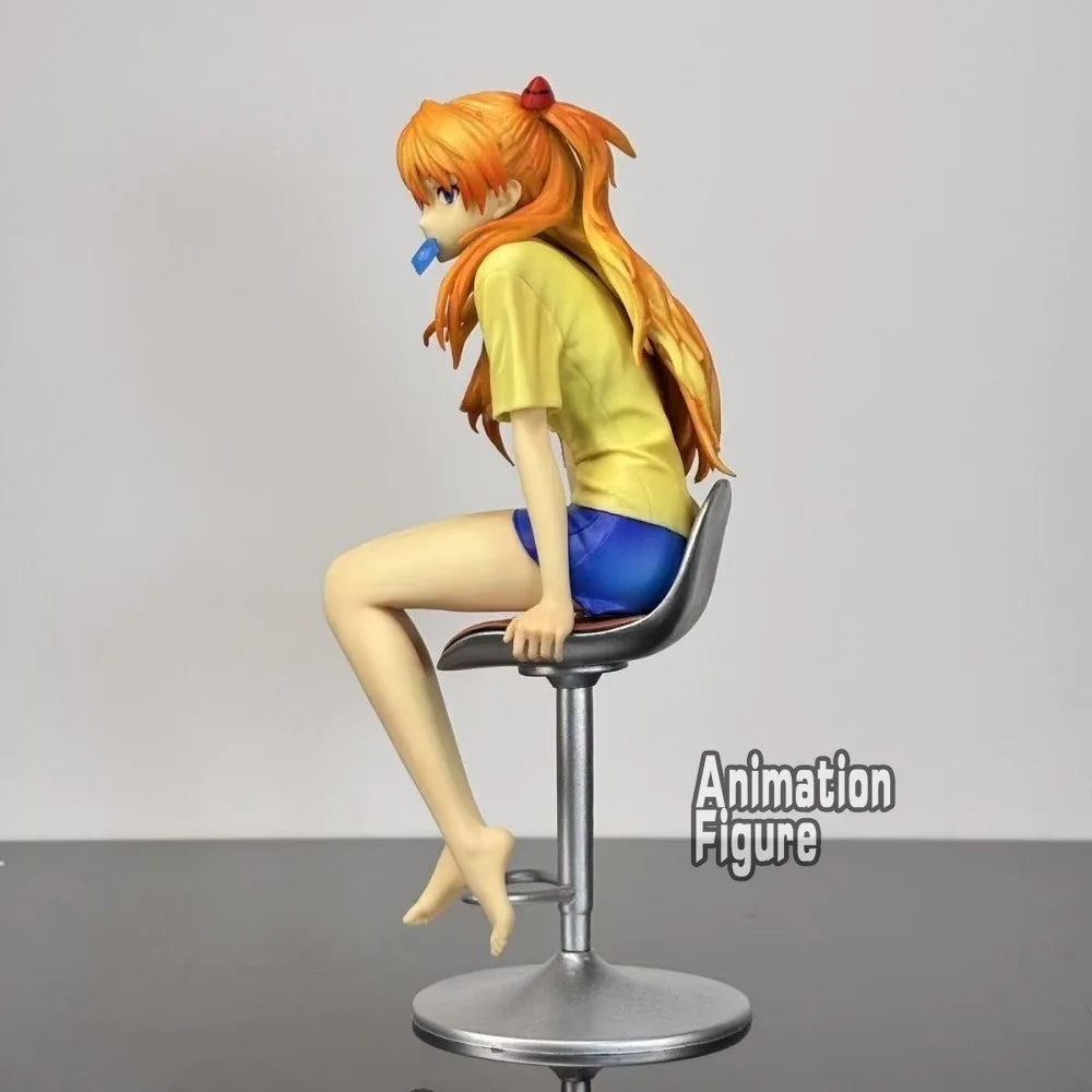 22cm/8.66in Anime New Century Evangelion Figure Asuka Langley Soryu Action Figures Pvc Collection Model Toys for Gifts