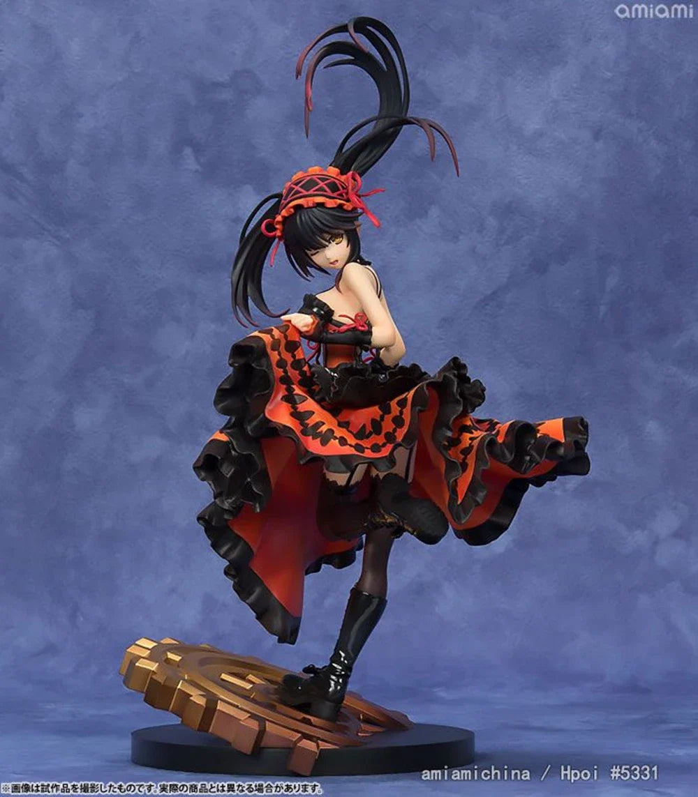 28CM Popular Anime Date A Live II Tokisaki Kurumi 1/8 Edition Beautiful Girl Model PVC Collection Static Toys Doll