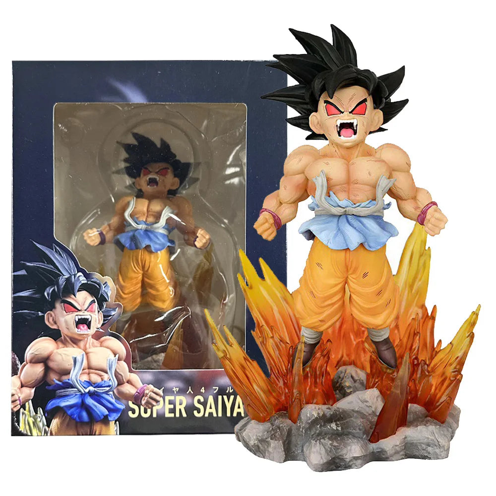19CM Anime Dragon Ball Son Goku Figur Rotauge Modell Puppe Dragon Ball Spielzeug Actionfigur PVC Sitzende Position Erd-Dragon Ball