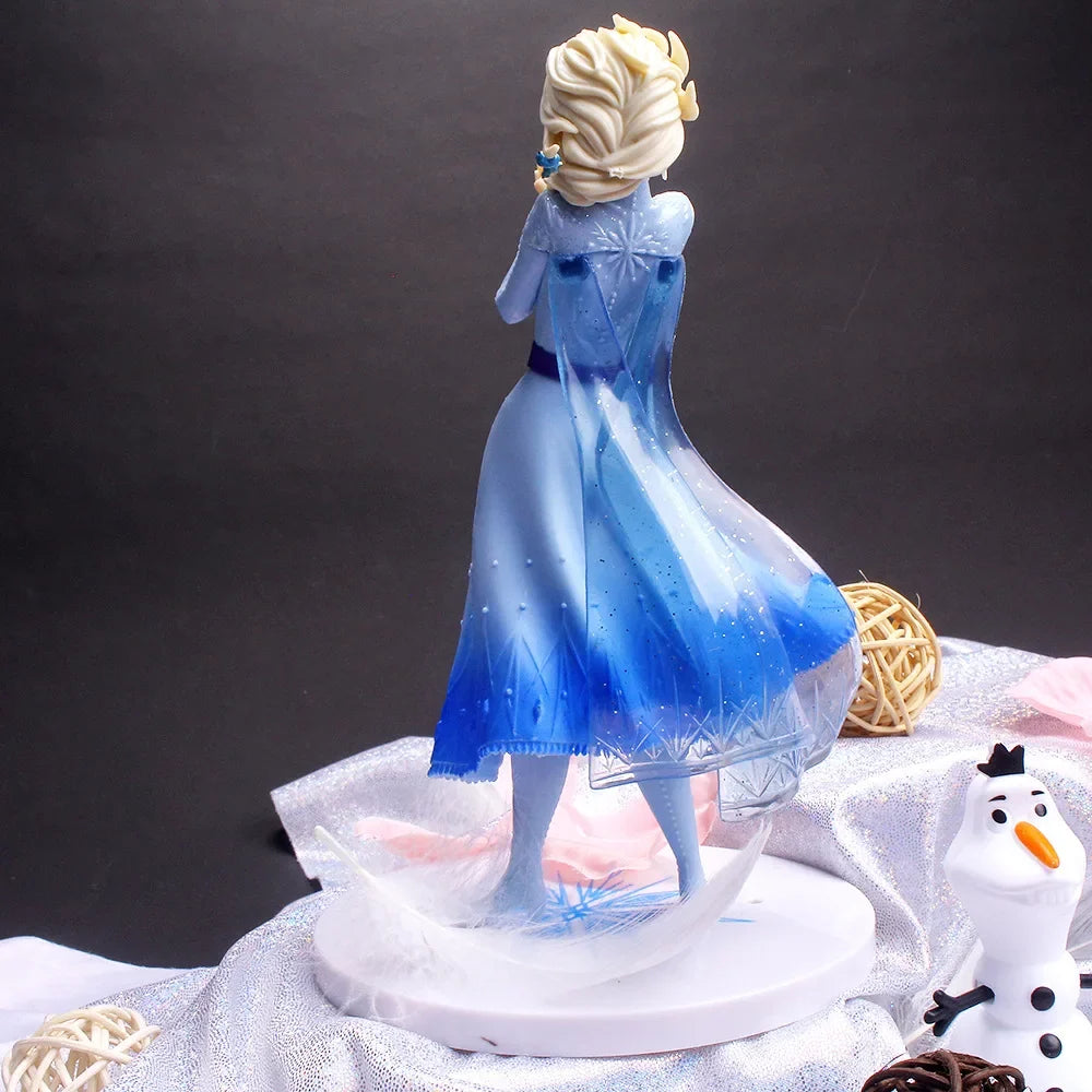 Disney Anime 19cm Frozen Elsa Model Action Figures Cartoon Anime Dolls Kid Toy Girl Gift