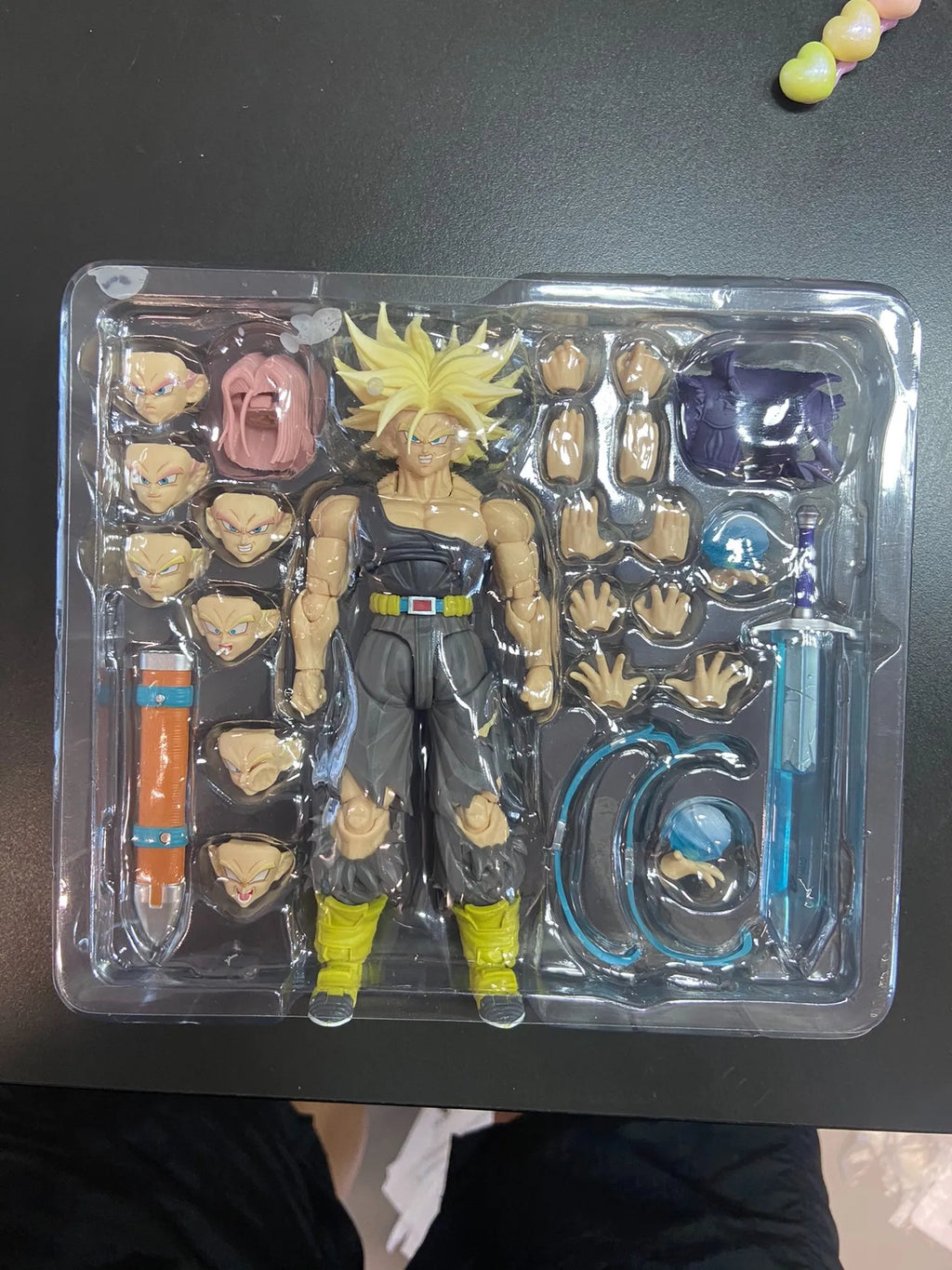 In Stock Original Tonsenarttoys Trunks Action Figure Shf Long Hair Battle Damage Movable Super Saiyan Trunks Vegeta Custom Hobby