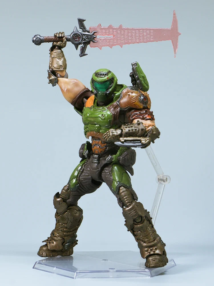 Action Figure Doom Figma Doom Eternal Sp-140 Doom Guy Doom Slayer 1/12 16cm Collection Game Model Statue Anime Movable Toy Gift