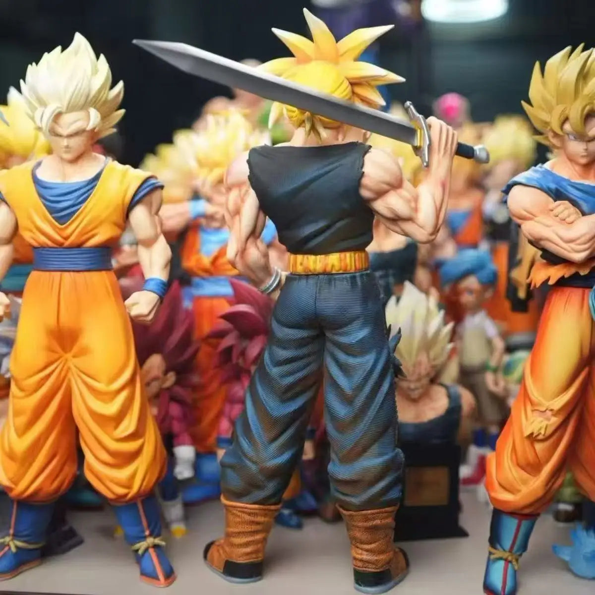 32.5cm/12.8inch Dragon Ball Z Trunks Figure Replace Heads Future Trunks Super Saiyan Action Figures Collection Mode Toys Gifts