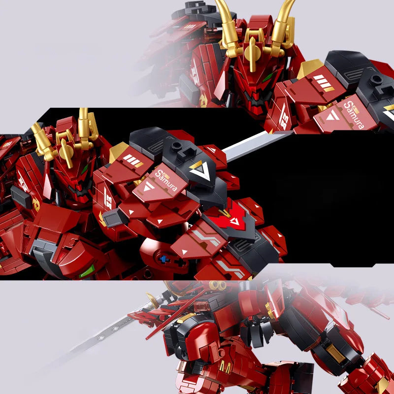 M38-B1183 Mecha series Kai Fei Samurai robot building block toy Creative decoration boy building block birthday toy gift