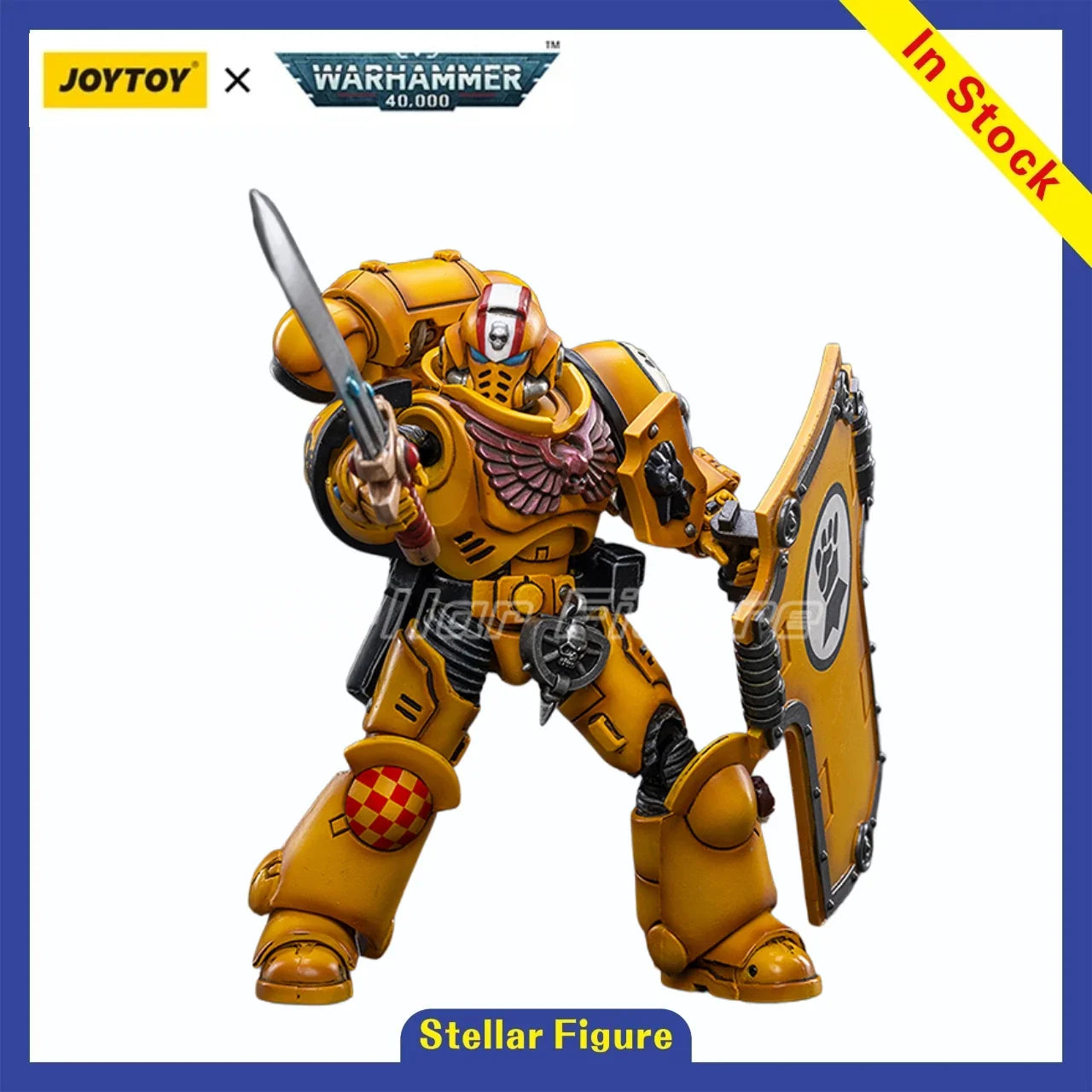 【SF】JOYTOY 1/18 Action Figure  Space Marines Imperial Fists Intercessors Primaris Lieutenant Naviaz Model Toys Gifts