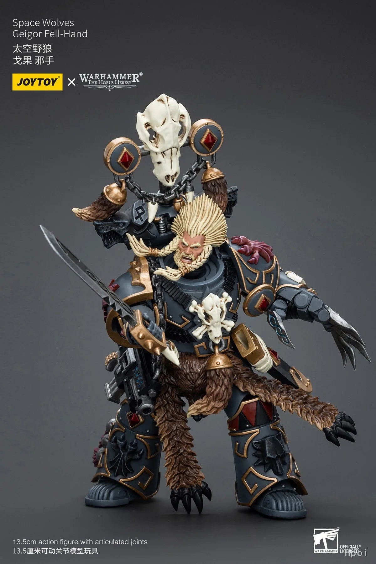 Original in Stock JOYTOY Space Wolves Geigor Fell-Hand 1/18 Figures Model Toys Collection Gift Ornaments