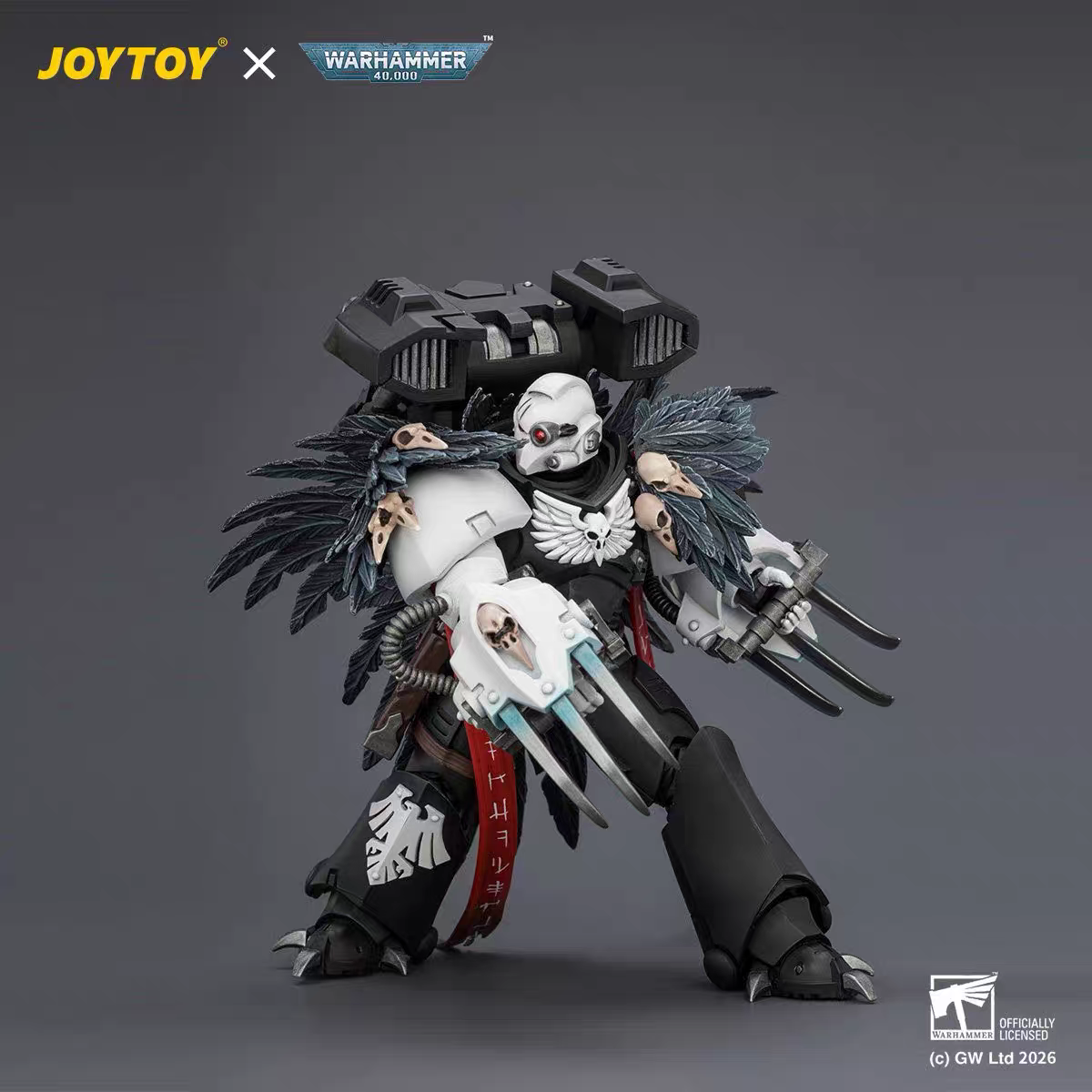 In-Stock: JoyToy Warhammer 40K Raven Guard Chapter Master Kayvaan Shrike 1:18 Scale Articulated Figure