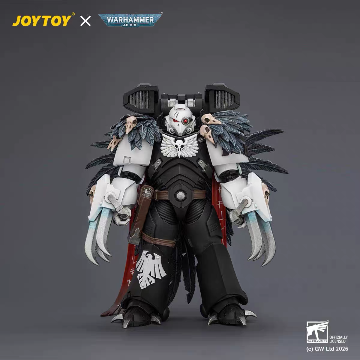 In-Stock: JoyToy Warhammer 40K Raven Guard Chapter Master Kayvaan Shrike 1:18 Scale Articulated Figure