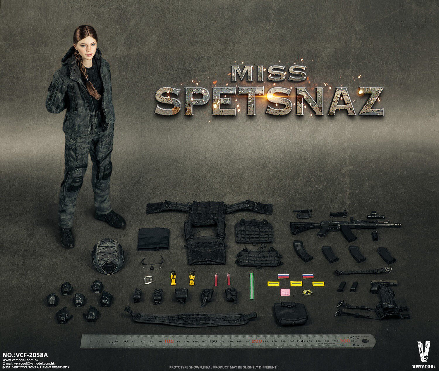 VERYCOOL 1/6 Russische Spezialeinheiten Soldatin Bewegliche Figur VCF-2058A/B
