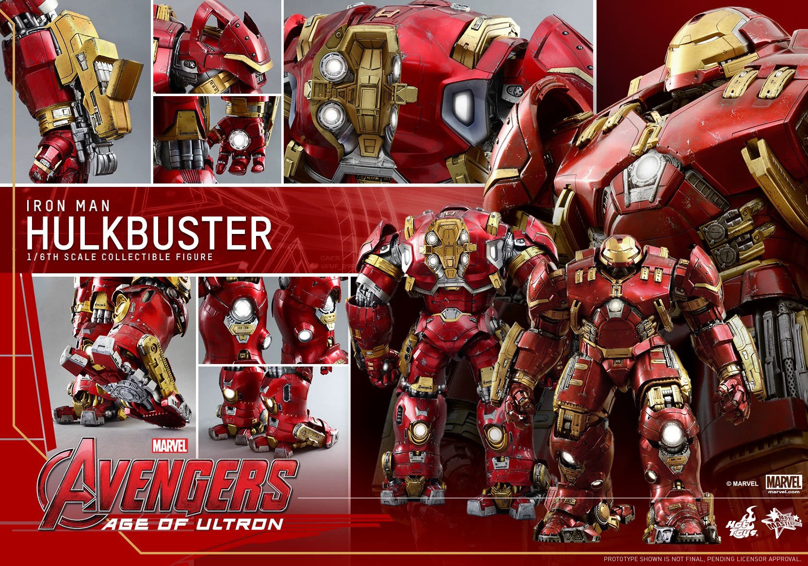 HT HOTTOYS Iron Man Hulkbuster 1.0 2.0 Rüstung MK44 1/6 Avengers 60cm hohe bewegliche Figur